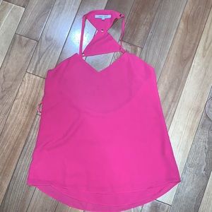 Naked zebra fucsia pink strap top.